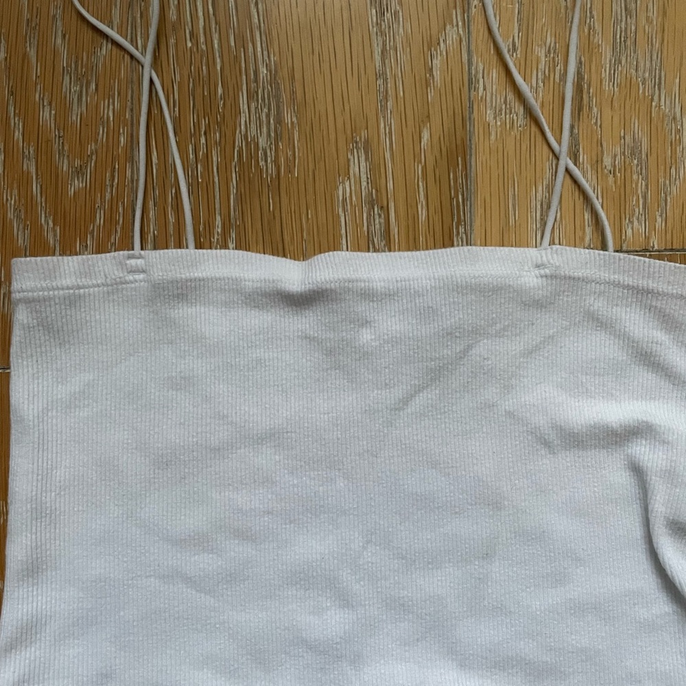 White Ribbed Tube Top - Picture 2 of 4